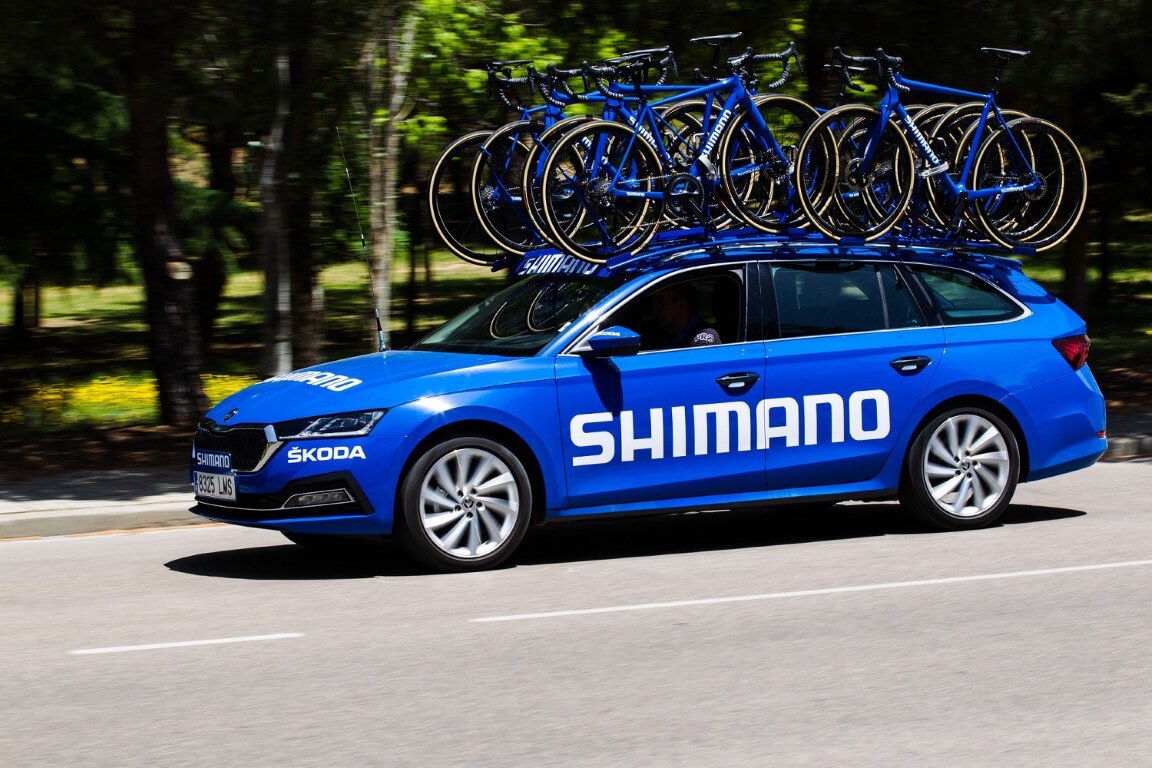 Neutrale materiaalwagen van Shimano